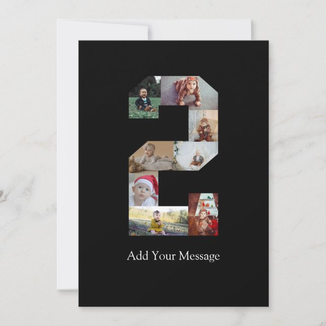 Anúncio Colagem de Fotos Preto e Branco Número 2 (Frente)