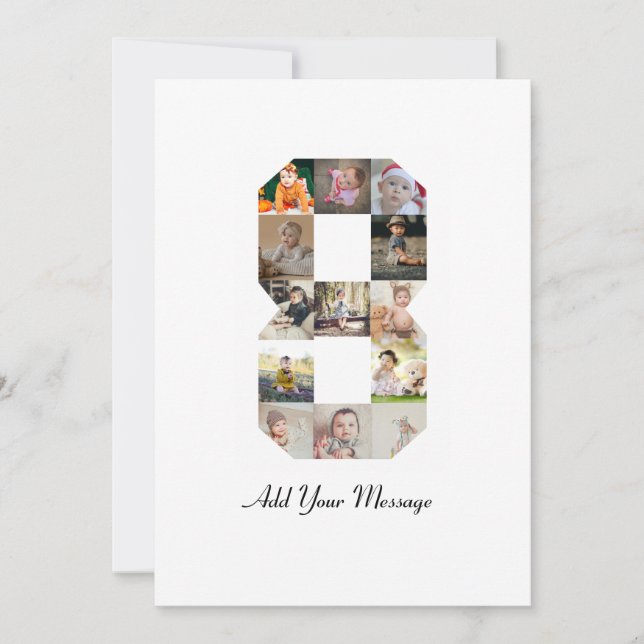 Anúncio Colagem de Fotos Preto e Branco Número 8 (Frente)