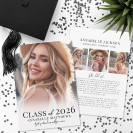 Anúncio Colagem de Fotos Simples e Elegante de Formatura