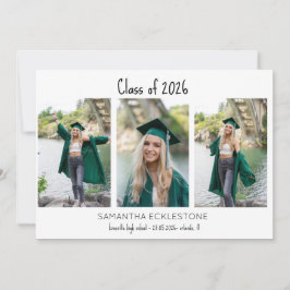 Anúncio Colagem Simples de 3 Fotos para Turma de Formatura