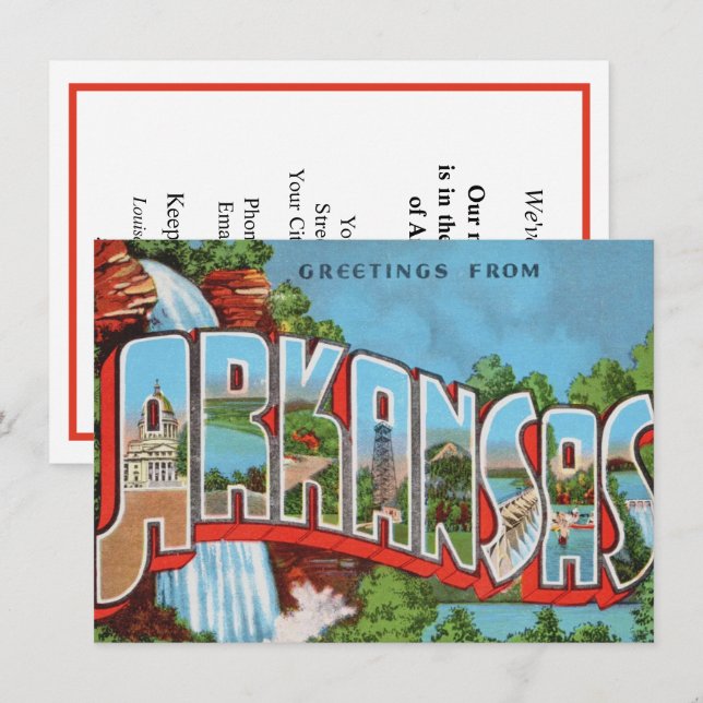 Anúncio Colorido de Mudança no Arkansas (Frente/Verso)