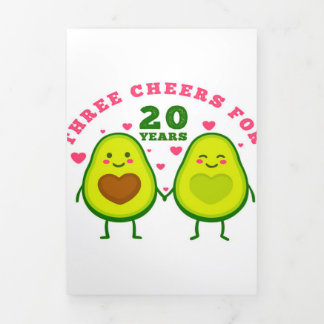 Anúncio Com Dobra Tripla 20 anos de aniversário de casamento| presente para