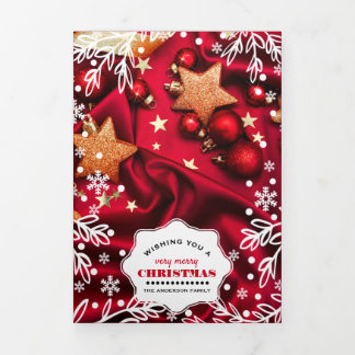 Anúncio Com Dobra Tripla Boas Festas. Multi Foto Férias