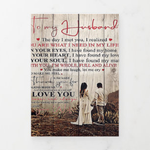 Anúncio Com Dobra Tripla Carta Para Ele   Legal Para O Meu Marido Presente