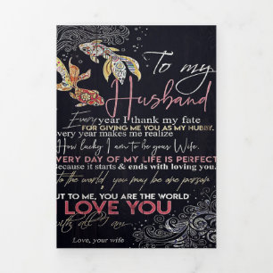 Anúncio Com Dobra Tripla Carta para o Meu Marido   Melhor Presente do Dia d