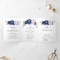 Casamento de Lilás Roxo Azul Navy em Flor