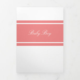 Anúncio Com Dobra Tripla Coral Claro, 3 Foto Colagem Bebê