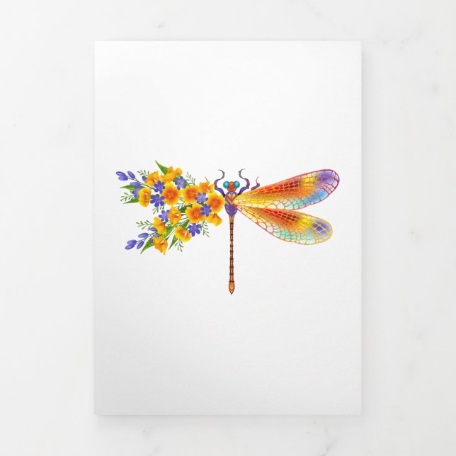 Anúncio Com Dobra Tripla Dragonfly Amarelo (Cobrir)