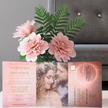 Elegante Caligrafia Rosa Personalizada com Foto Ca