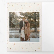 Elegante retrato de família em colagem de Natal