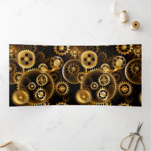 Anúncio Com Dobra Tripla Engrenagens de latão Steampunk perfeitas