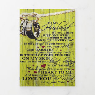 Anúncio Com Dobra Tripla Family Decoration   To My Husband Design 