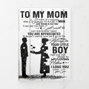 Anúncio Com Dobra Tripla Filho Bonito Para Minha Mãe Presente Presente d