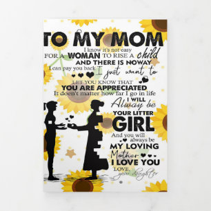 Anúncio Com Dobra Tripla Filho - Minha Letra Mãe   Presente bonito para a 