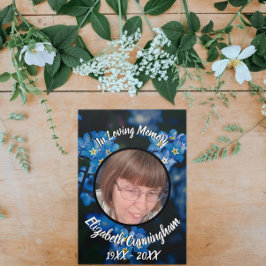 Anúncio Com Dobra Tripla Floral Esqueça-Me De Não Patamar Cinco Fotografias