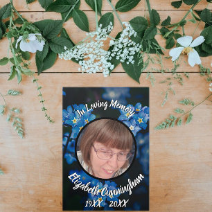 Anúncio Com Dobra Tripla Floral Esqueça-Me De Não Patamar Cinco Fotografias