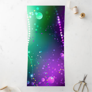 Anúncio Com Dobra Tripla Fundo Roxo Festivo do Carnaval