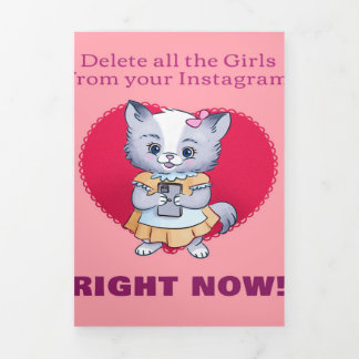 Anúncio Com Dobra Tripla Gato Kitty Valentão Engraçado