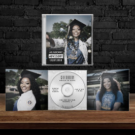 Anúncio Com Dobra Tripla Graduação de Cobrir de Álbum de CD de Música