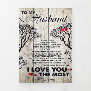 Anúncio Com Dobra Tripla Legal decoração familiar Carta Do Meu Marido
