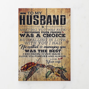 Anúncio Com Dobra Tripla Letra Adorável Para Ele   Para o meu marido Desig