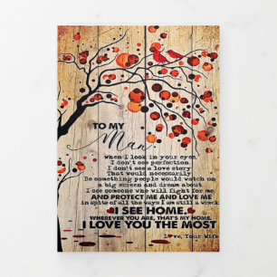 Anúncio Com Dobra Tripla Letra Coca-a-Marido   Bonito Presente Para Marido