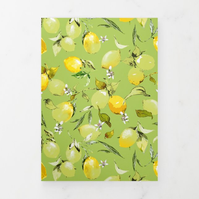 Anúncio Com Dobra Tripla Limões de aquarelas 22 (Cobrir)