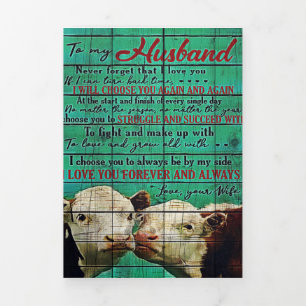 Anúncio Com Dobra Tripla Meu Marido - Letra Presente   Carta Para Ele  