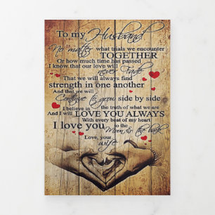 Anúncio Com Dobra Tripla Padre Birthday Gift Carta Ao Meu Marido
