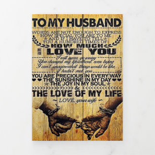 Anúncio Com Dobra Tripla Para o meu marido Meu marido presente Carta Pa