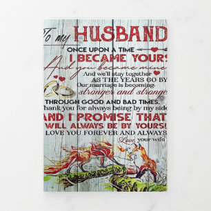 Anúncio Com Dobra Tripla Para o meu marido presente Carta Para Ele