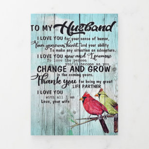 Anúncio Com Dobra Tripla Para o meu Marido   Presente personalizado perfeit