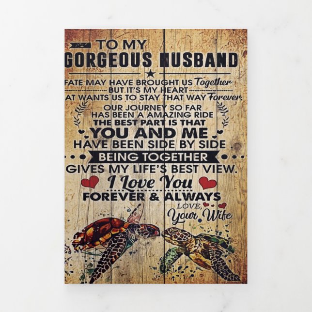 Anúncio Com Dobra Tripla Presente especial para Pai | Carta Do Meu Marido | (Cobrir)