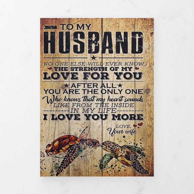 Anúncio Com Dobra Tripla Presente Para o Meu Marido | Carta de Amor para o  (Cobrir)