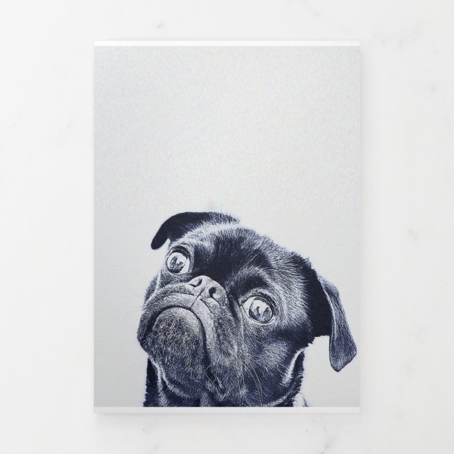 Anúncio Com Dobra Tripla Trabalho de arte de Bulldog Bonito | Presente para (Cobrir)