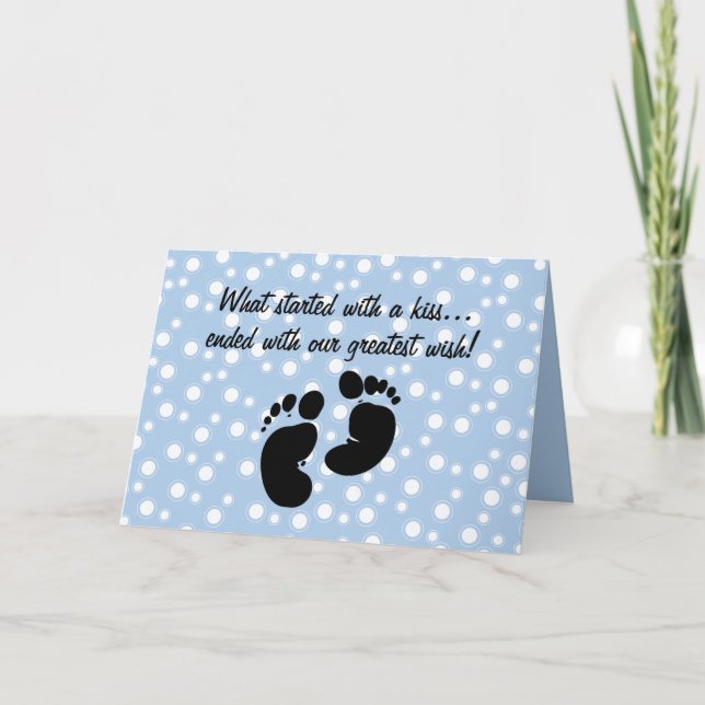 Anúncio Começou Com Um Beijo Azul Personalizado (Frente)