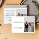 Anúncio Comemoração de 2 fotos com a nossa Recepção de cas<br><div class="desc">Elegance Desdobra com nosso convite de casamento 'Celebrar conosco' Comemore o início de sua eternidade em estilo e convide seus entes queridos a continuar as festividades com nossos convites de casamento 'Celebrar conosco'. Projetado para ecoar a alegria e sofisticação de seu dia especial, este convite é uma combinação perfeita de...</div>