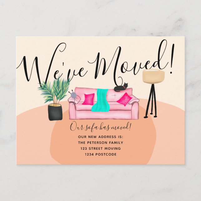 Anúncio comovente do sofá do gato divertido (Frente)