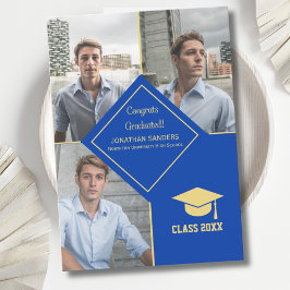 Anúncio Congrats Graduated Collage 3 Photos Blue