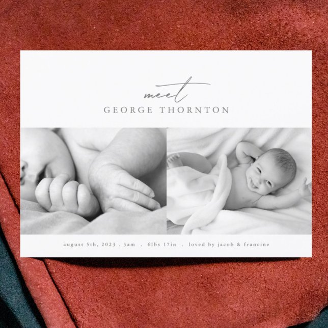 Anúncio conheça nosso parto de colagem de fotos do bebê (Criador carregado)