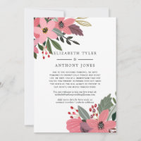 Convidados de Casamento Rosa, Dourado e Preto