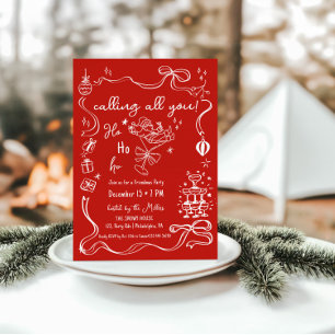 Anúncio coquetel de Papais noeis do partido Friendmas