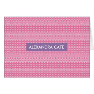 Anúncio cor-de-rosa Notecard do teste padrão