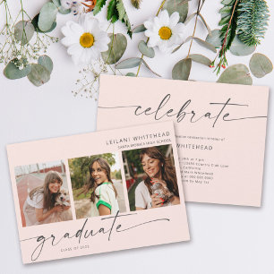 Anúncio Cor-de-rosa-rosa com Festa de formatura de Fotogra