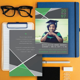 Anúncio Cor Geométrica Moderna Bloqueia Graduação Geogr