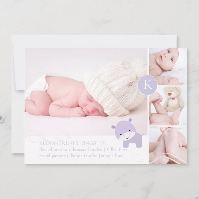 Anúncio Cor rosa do hipopótamo/sotaque do pixDezines (Frente)