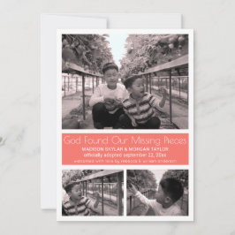 Anúncio Coral Moderno Minimalista Adoção Infantil 3 Foto