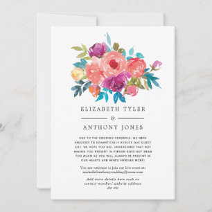 Anúncio Coral, Turquesa e Lista de Convidados Reduzidos em