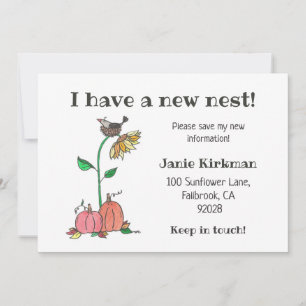 Anúncio Cortar no Ninho com Pumpkins Caindo Novo Endereço