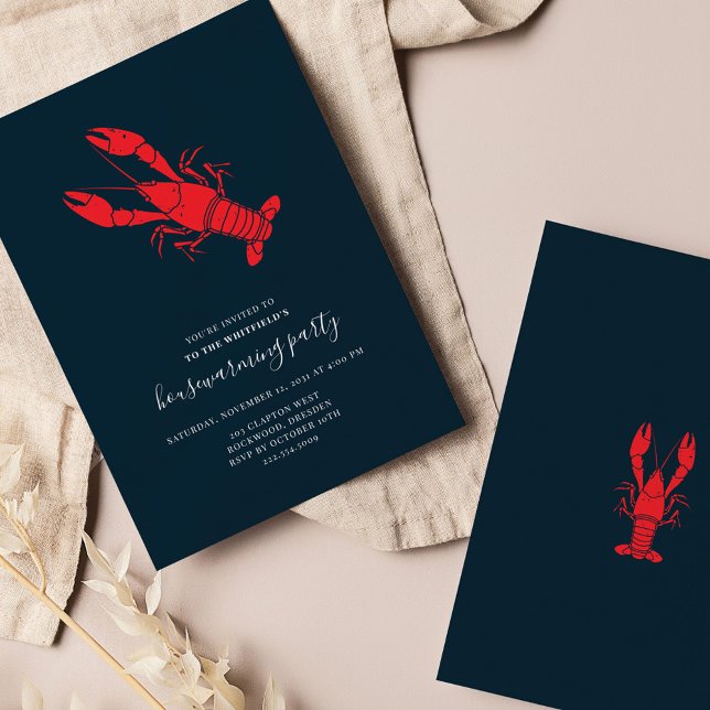 Anúncio Crawfish Seafood Housewarming Party (Criador carregado)